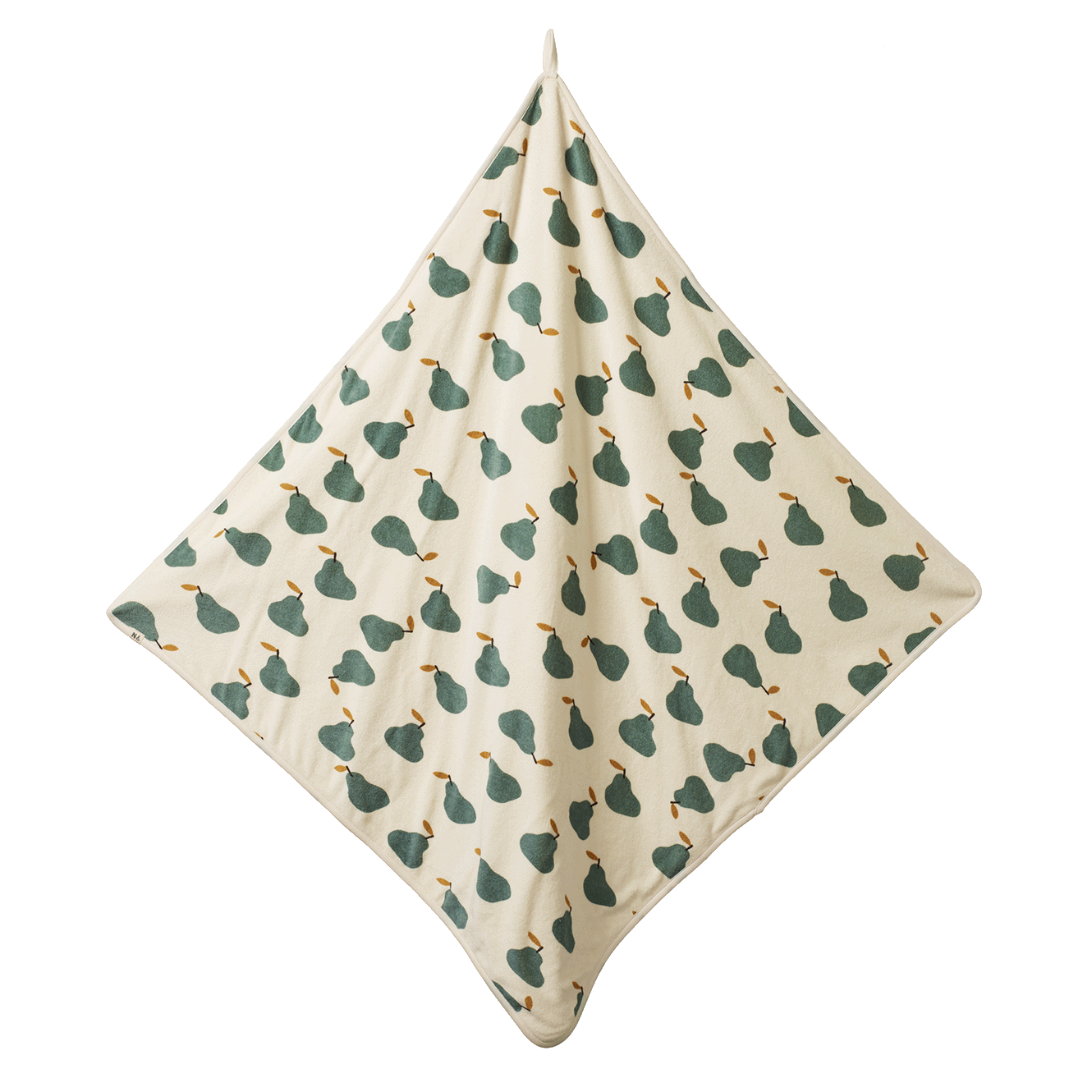 ORG COTTON HOODED TOWEL | Pear Print-Extra Img - 3