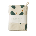 ORG COTTON HOODED TOWEL | Pear Print-Extra Img - 4