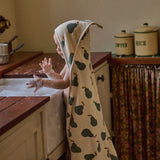 ORG COTTON HOODED TOWEL | Pear Print-Web-hover