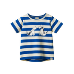 RIVER TEE | Dog Walk Blue Print-Web-front