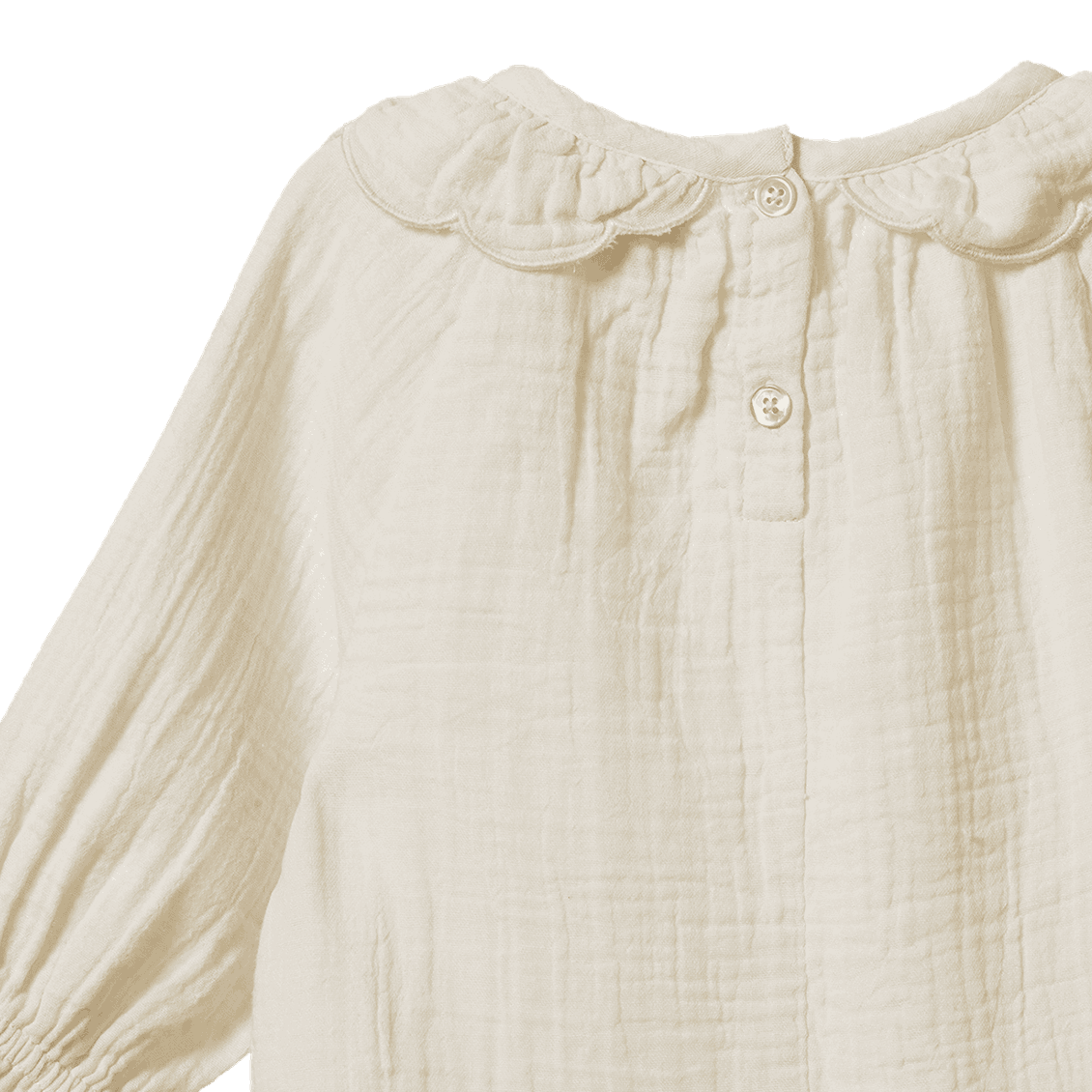 RUFFLE CAMERON BLOUSE | Natural-Extra Img - 4
