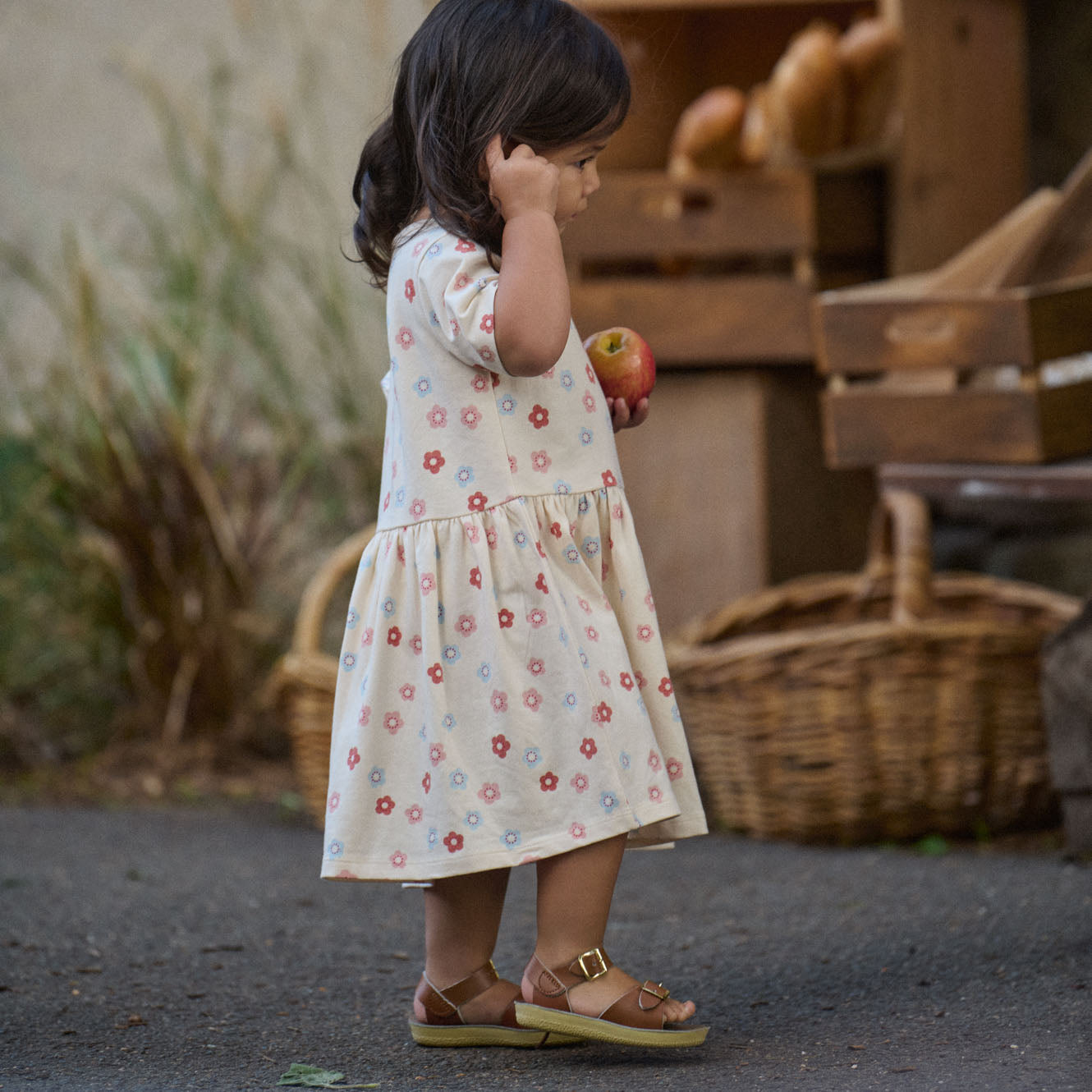 SATURDAY DRESS | Petite Flora Stamp Print-Extra Img - 1