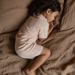 SHORTIE PYJAMA SET | Flora Stamp Rose Dust Print-Extra Img - 3