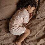 SHORTIE PYJAMA SET | Flora Stamp Rose Dust Print-Extra Img - 3