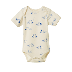 SHORT SLEEVE BODYSUIT | Dog Walk Print-Web-front