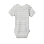 SHORT SLEEVE BODYSUIT | Grey Marl Stripe-Web-hover