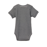 SHORT SLEEVE BODYSUIT | Navy Stripe-Extra Img - 1
