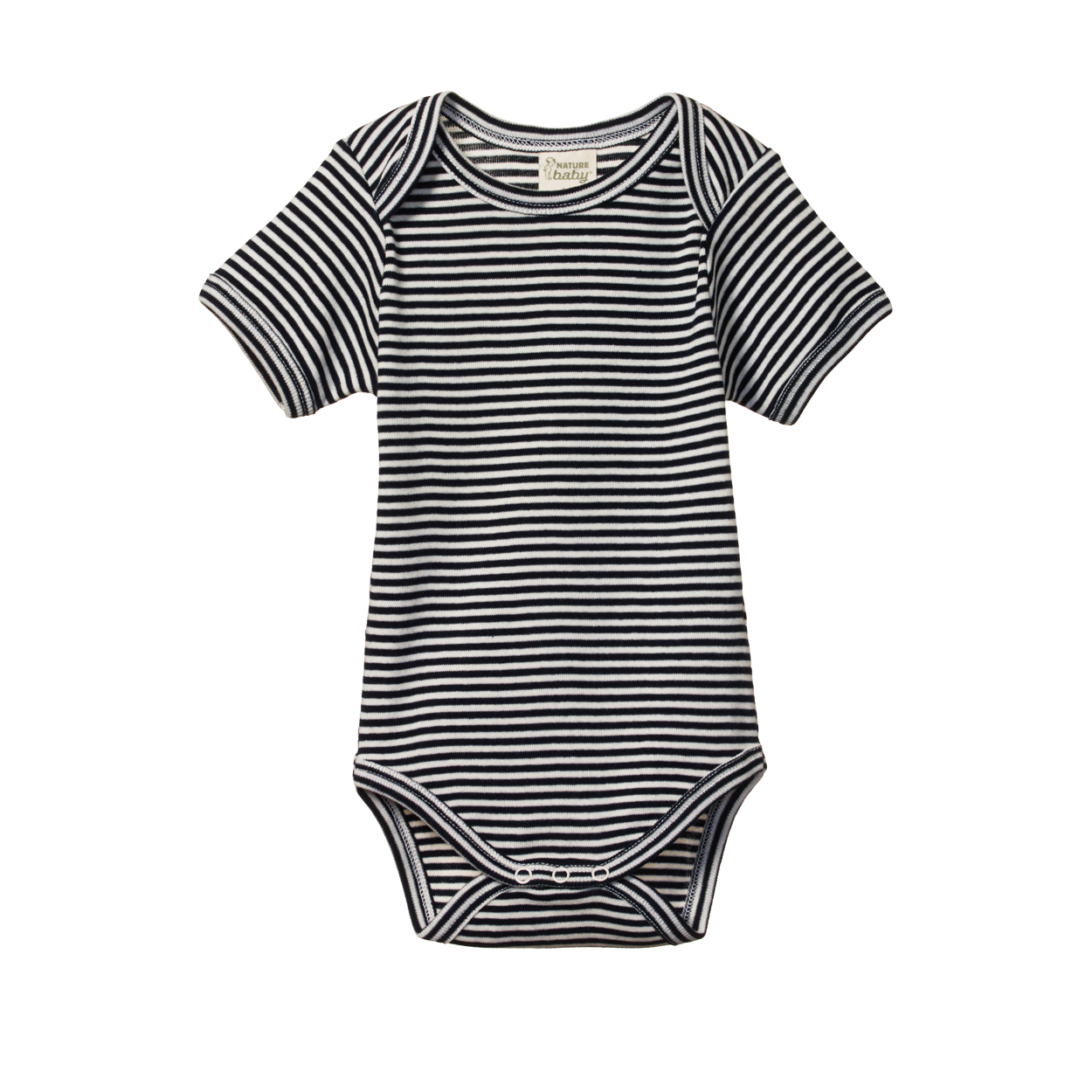 SHORT SLEEVE BODYSUIT | Navy Stripe-Web-front