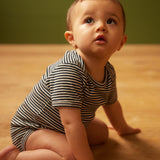 SHORT SLEEVE BODYSUIT | Navy Stripe-Web-hover