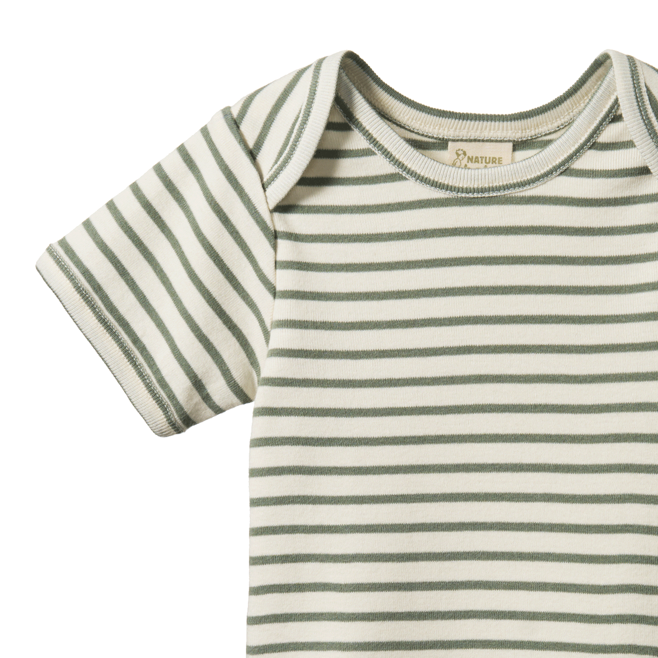 SHORT SLEEVE BODYSUIT | Nettle Sailor Stripe-Web-hover