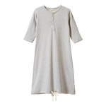 SLEEPING GOWN | Grey Marl Stripe-Web-front