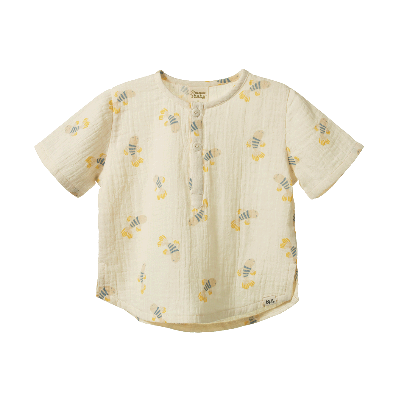 SS CARAVAN SHIRT MUSLIN | Fish Fable Print-Web-front