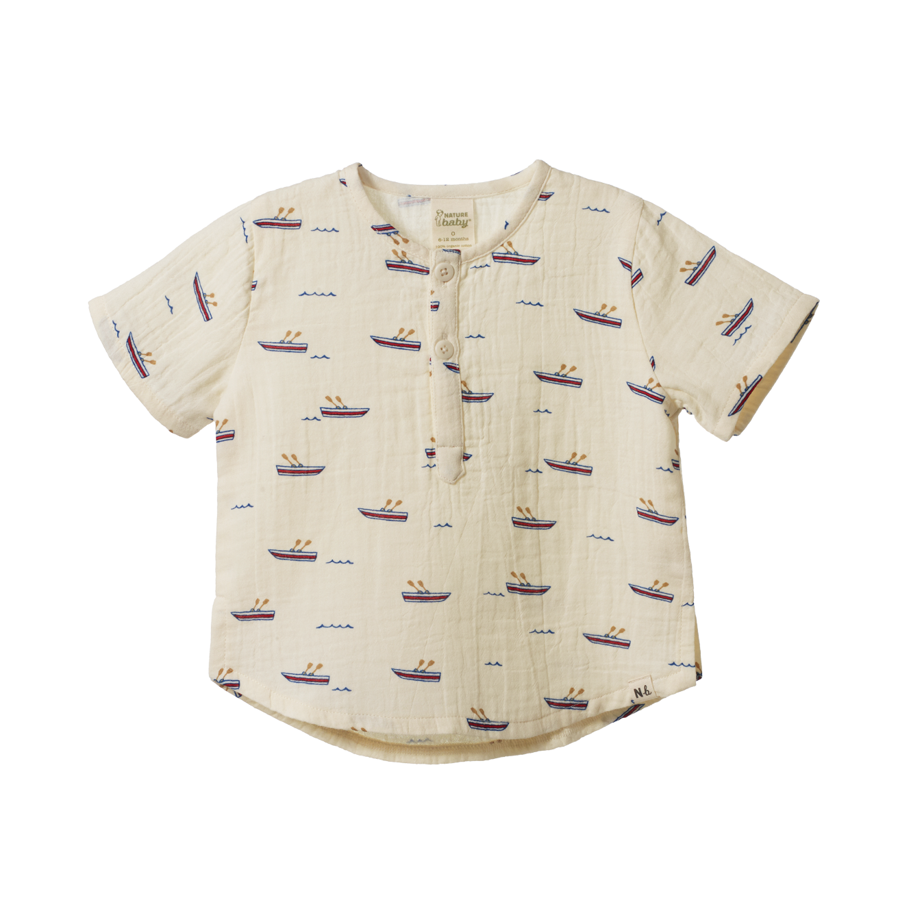 SS CARAVAN SHIRT MUSLIN | Row Boats Print-Web-front