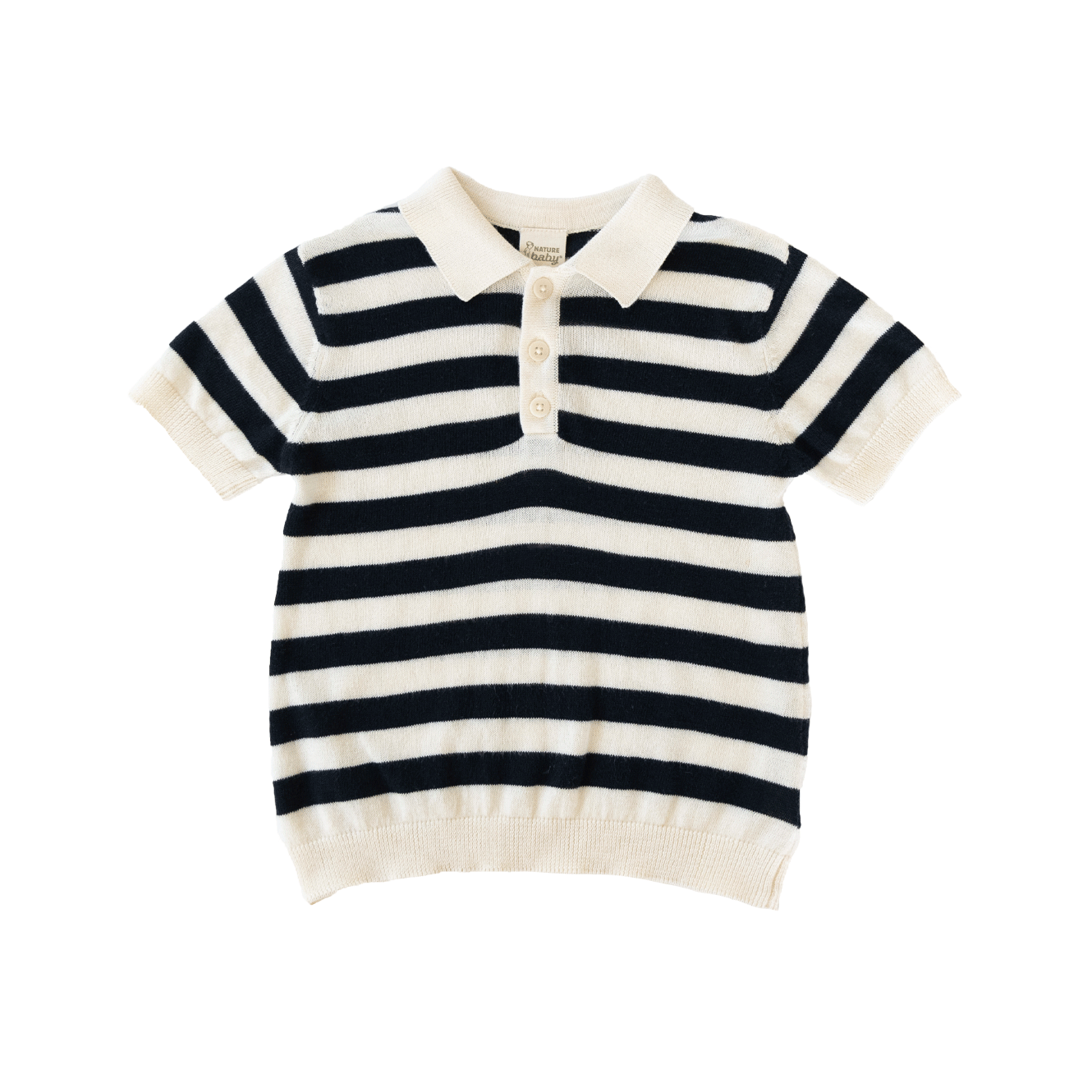 STEVIE POLO | Navy Bold Stripe-Web-front