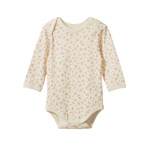 L/S BODYSUIT POINTELLE | Dandelion Print-Web-front