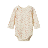 L/S BODYSUIT POINTELLE | Dandelion Print-Web-front