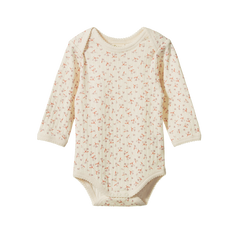 L/S BODYSUIT POINTELLE | Dandelion Print-Web-front