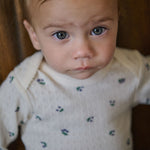 L/S BODYSUIT POINTELLE | Winter Berry Print-Extra Img - 1