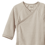 L/S KIMONO BODYSUIT | Mushroom Pinstripe-Extra Img - 3