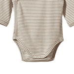 L/S KIMONO BODYSUIT | Mushroom Pinstripe-Extra Img - 4