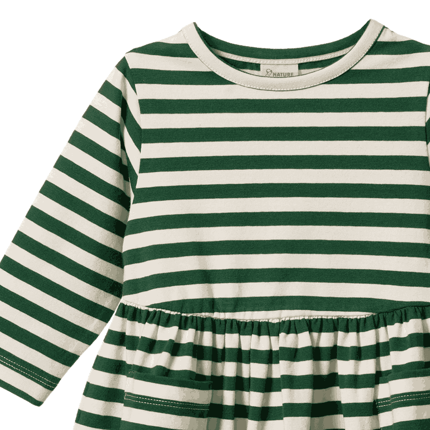 L/S TWIRL DRESS | Eden Sea Stripe-Extra Img - 1