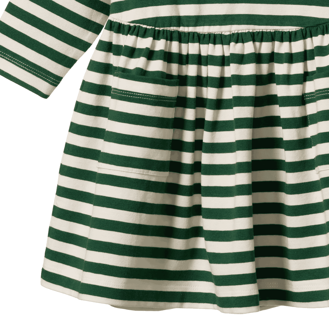 L/S TWIRL DRESS | Eden Sea Stripe-Extra Img - 2