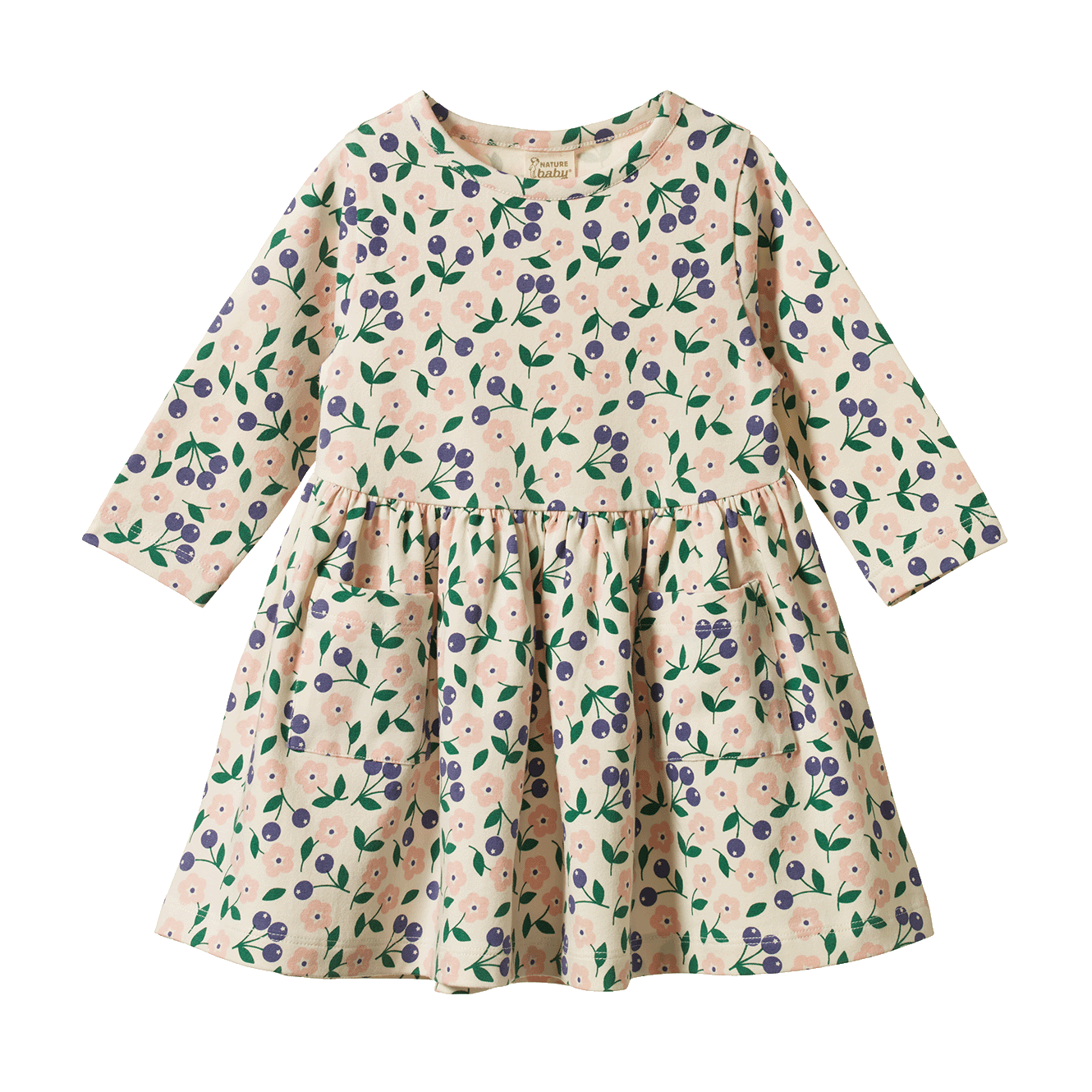 L/S TWIRL DRESS | Grande Briarwood Print-Web-front