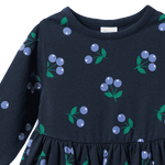 L/S TWIRL DRESS | Winter Berry Navy Print-Extra Img - 4