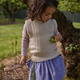 WALTER VEST | Oatmeal Marl Cable Knit-Extra Img - 3